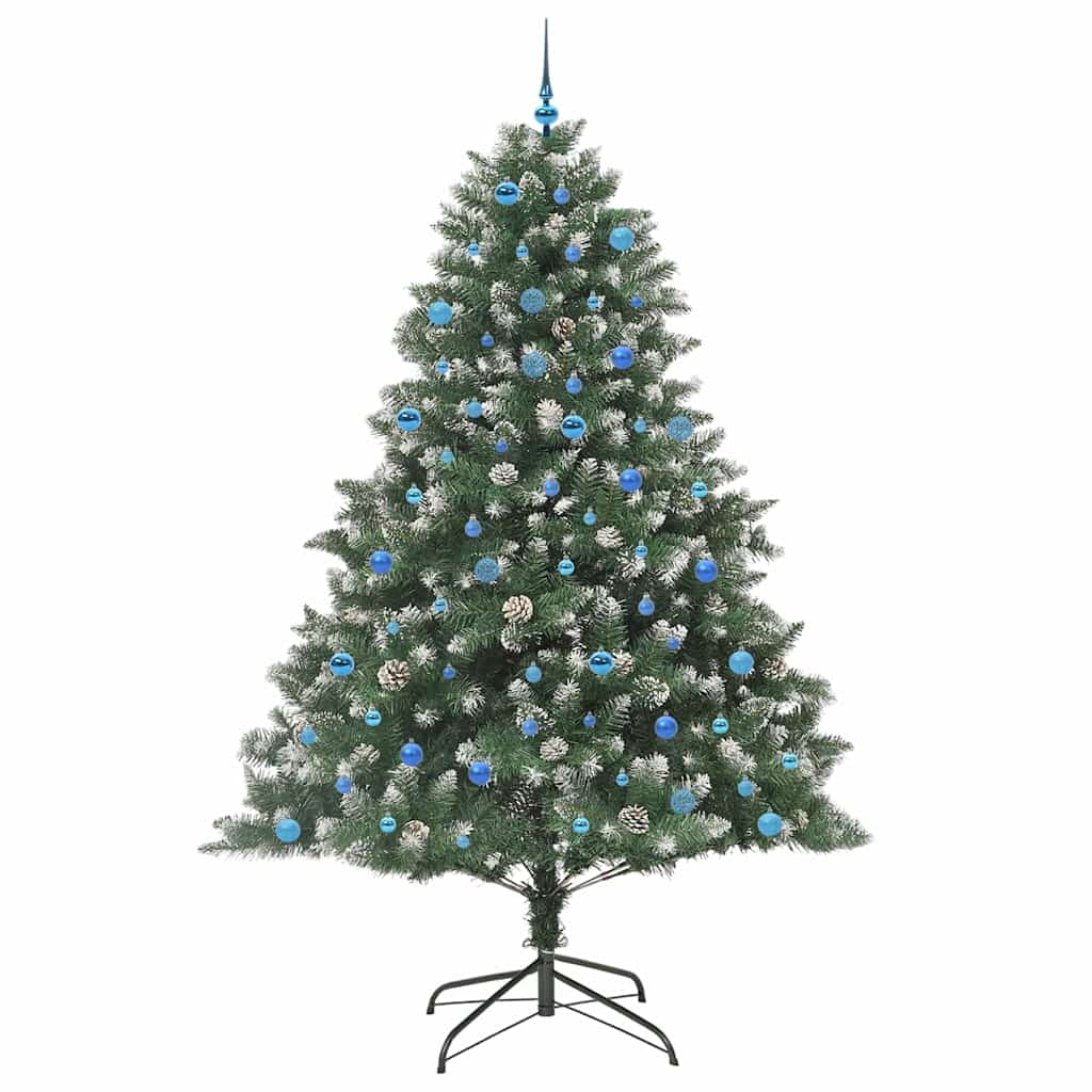 Künstlicher Weihnachtsbaum mit 300 LEDs mit Ständer Grün 240 cm