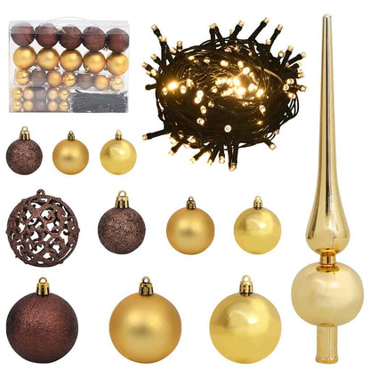 vidaXL Künstlicher schlanker Weihnachtsbaum Grün und Weiß 150 cm