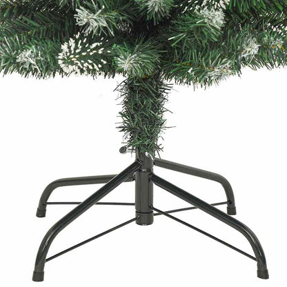 vidaXL Künstlicher schlanker Weihnachtsbaum Grün und Weiß 150 cm
