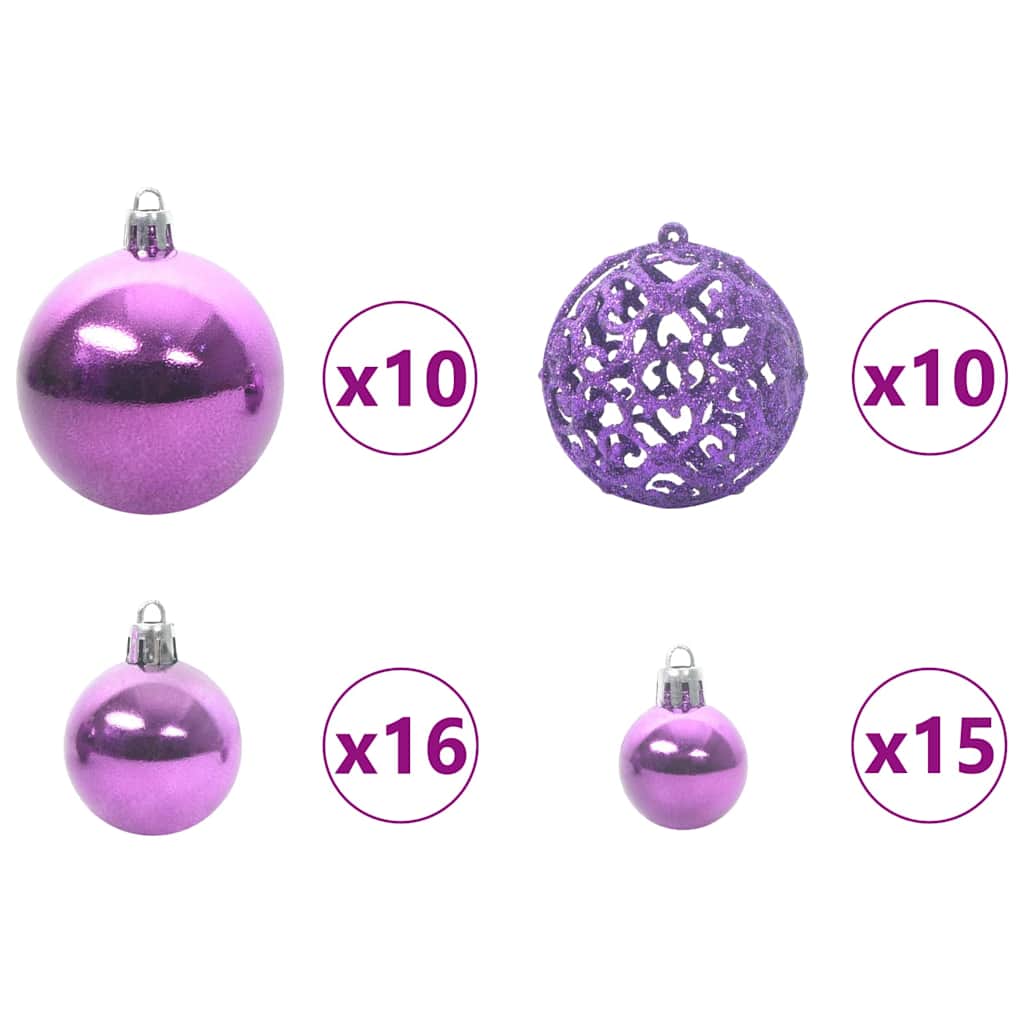 vidaXL Künstlicher schlanker Weihnachtsbaum Grün und Weiß 180 cm