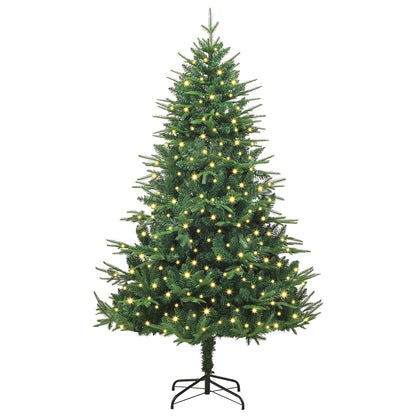 vidaXL Künstlicher vorbeleuchteter Weihnachtsbaum Grün 180 cm