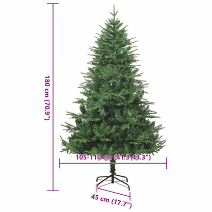 vidaXL Künstlicher vorbeleuchteter Weihnachtsbaum Grün 180 cm
