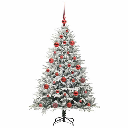 vidaXL Künstlicher vorbeleuchteter Weihnachtsbaum mit Kugelset Grün
