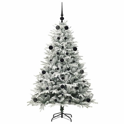 vidaXL Künstlicher vorbeleuchteter Weihnachtsbaum mit Kugelset Grün