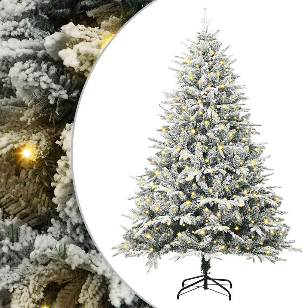 vidaXL Künstlicher vorbeleuchteter Weihnachtsbaum Grün 180 cm