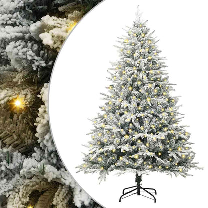 vidaXL Künstlicher vorbeleuchteter Weihnachtsbaum Grün 180 cm