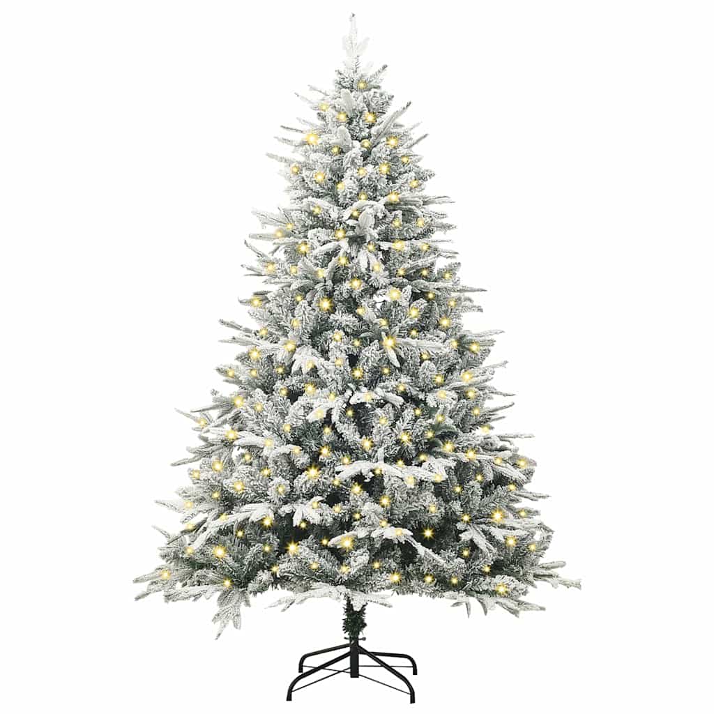 vidaXL Künstlicher vorbeleuchteter Weihnachtsbaum Grün 180 cm