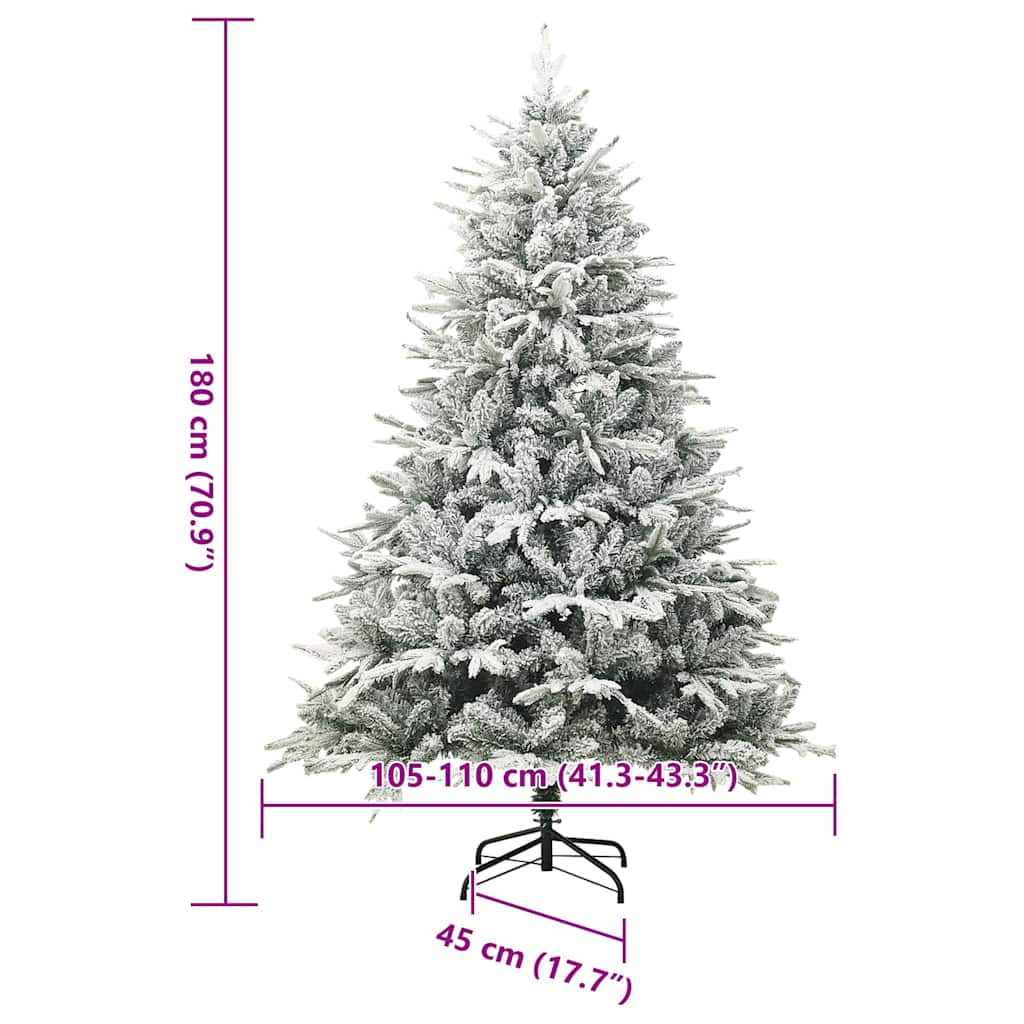 vidaXL Künstlicher vorbeleuchteter Weihnachtsbaum Grün 180 cm