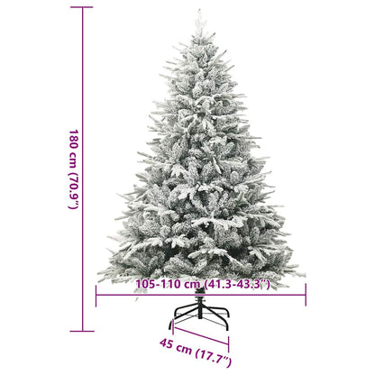 vidaXL Künstlicher vorbeleuchteter Weihnachtsbaum Grün 180 cm