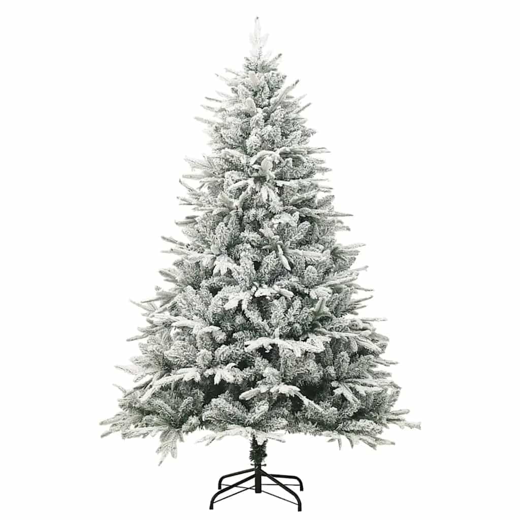 vidaXL Künstlicher vorbeleuchteter Weihnachtsbaum mit Kugelset Grün
