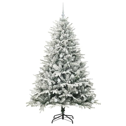 vidaXL Künstlicher vorbeleuchteter Weihnachtsbaum mit Kugelset Grün