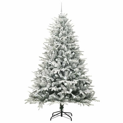 vidaXL Künstlicher vorbeleuchteter Weihnachtsbaum mit Kugelset Grün