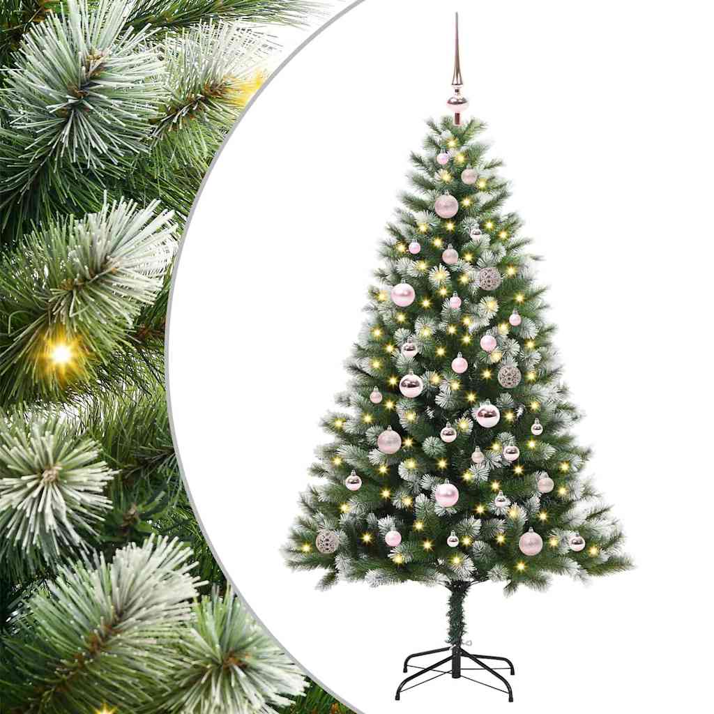 vidaXL Künstlicher schwenkbarer Weihnachtsbaum mit flockigem Schnee