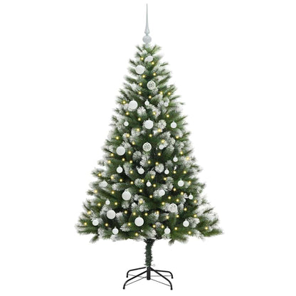 vidaXL Künstlicher schwenkbarer Weihnachtsbaum mit flockigem Schnee