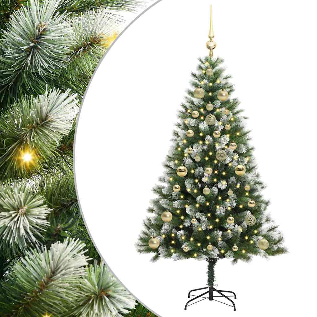vidaXL Künstlicher schwenkbarer Weihnachtsbaum mit flockigem Schnee