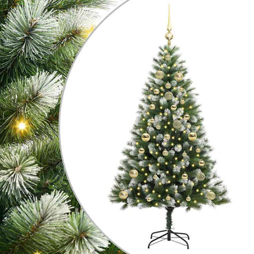 vidaXL Künstlicher schwenkbarer Weihnachtsbaum mit flockigem Schnee