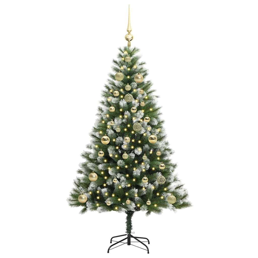 vidaXL Künstlicher schwenkbarer Weihnachtsbaum mit flockigem Schnee