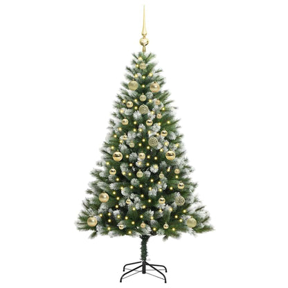 vidaXL Künstlicher schwenkbarer Weihnachtsbaum mit flockigem Schnee