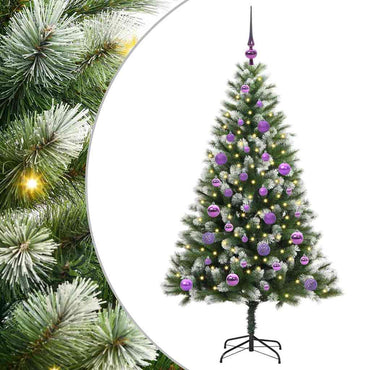 vidaXL Künstlicher schwenkbarer Weihnachtsbaum mit flockigem Schnee