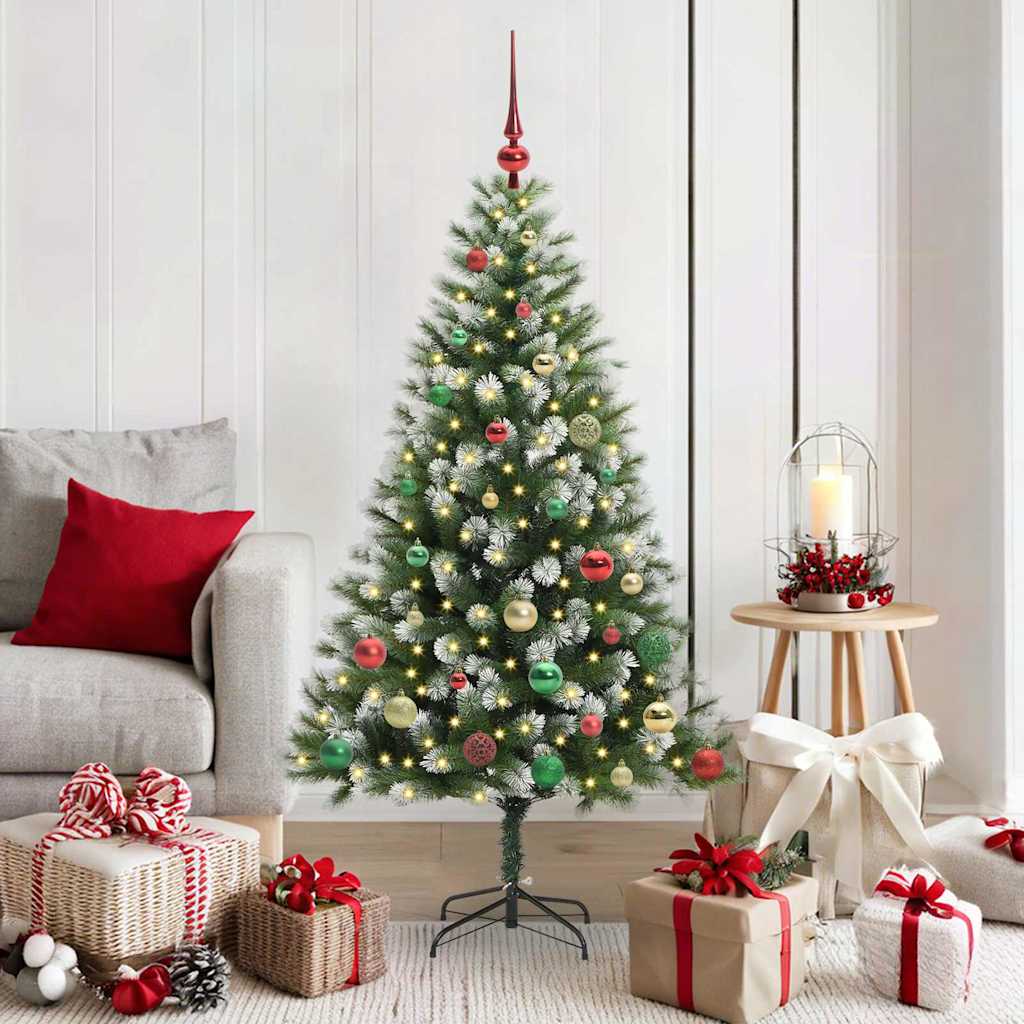 vidaXL Künstlicher schwenkbarer Weihnachtsbaum mit flockigem Schnee