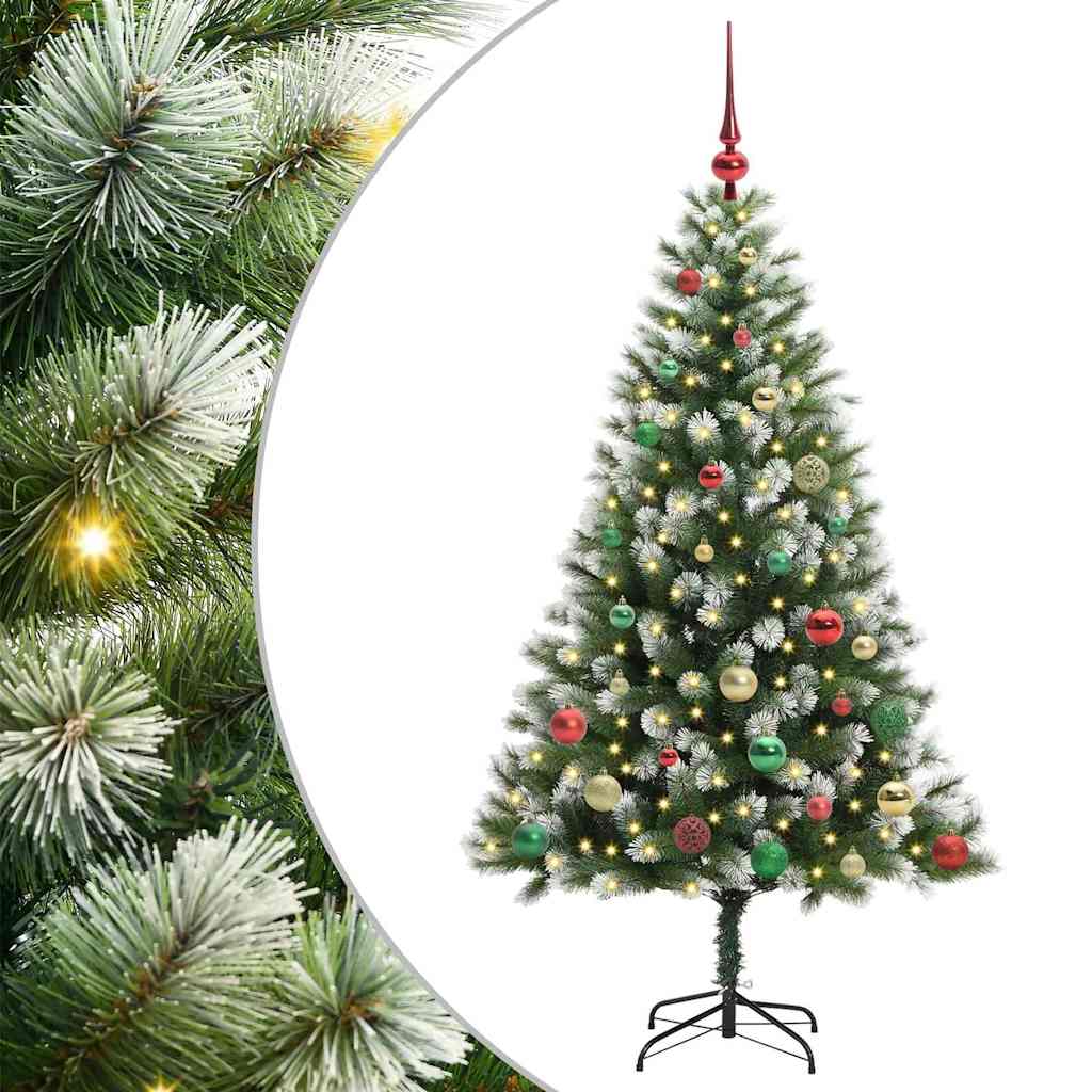 vidaXL Künstlicher schwenkbarer Weihnachtsbaum mit flockigem Schnee