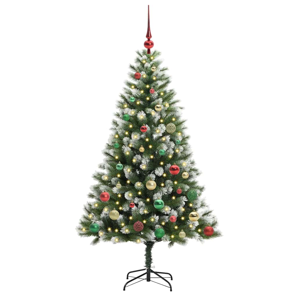 vidaXL Künstlicher schwenkbarer Weihnachtsbaum mit flockigem Schnee