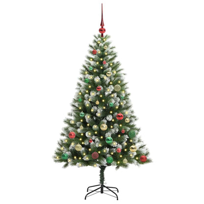vidaXL Künstlicher schwenkbarer Weihnachtsbaum mit flockigem Schnee