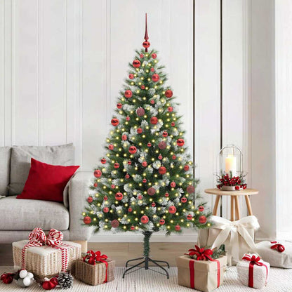 vidaXL Künstlicher schwenkbarer Weihnachtsbaum mit flockigem Schnee
