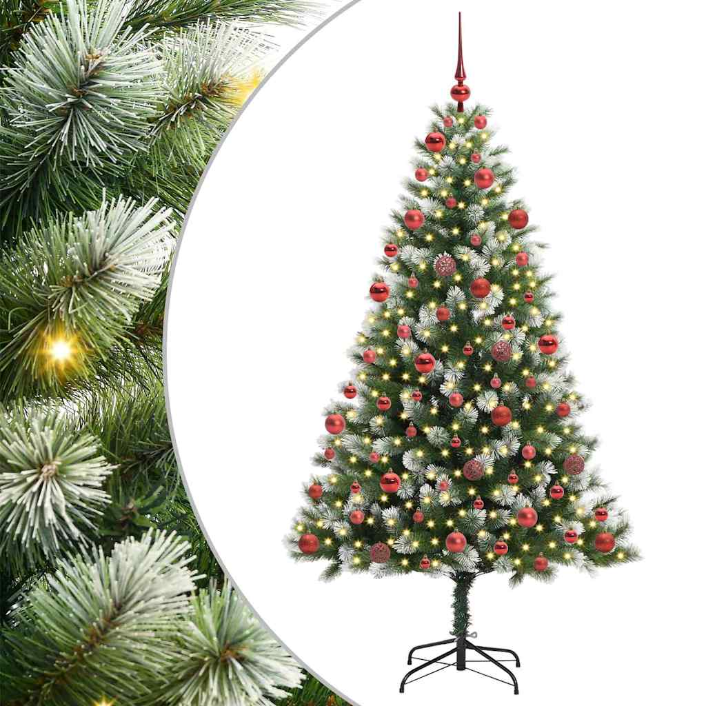 vidaXL Künstlicher schwenkbarer Weihnachtsbaum mit flockigem Schnee