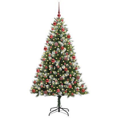 vidaXL Künstlicher schwenkbarer Weihnachtsbaum mit flockigem Schnee