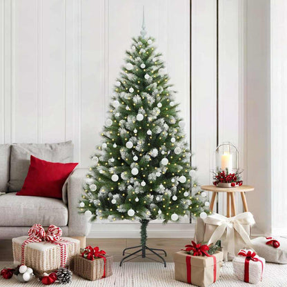 vidaXL Künstlicher schwenkbarer Weihnachtsbaum mit flockigem Schnee