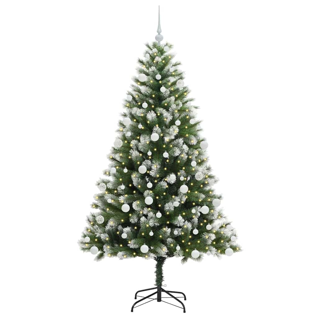 vidaXL Künstlicher schwenkbarer Weihnachtsbaum mit flockigem Schnee