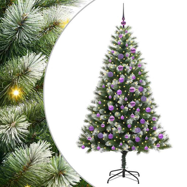 vidaXL Künstlicher schwenkbarer Weihnachtsbaum mit flockigem Schnee