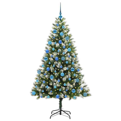 vidaXL Künstlicher schwenkbarer Weihnachtsbaum mit flockigem Schnee