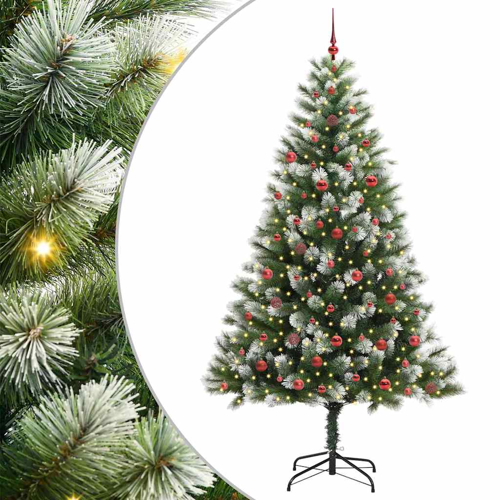 vidaXL Künstlicher schwenkbarer Weihnachtsbaum mit flockigem Schnee