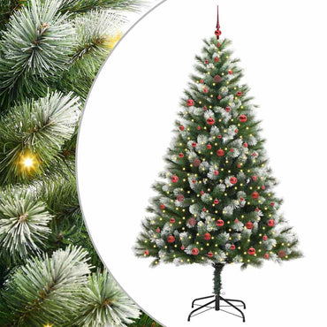 vidaXL Künstlicher schwenkbarer Weihnachtsbaum mit flockigem Schnee