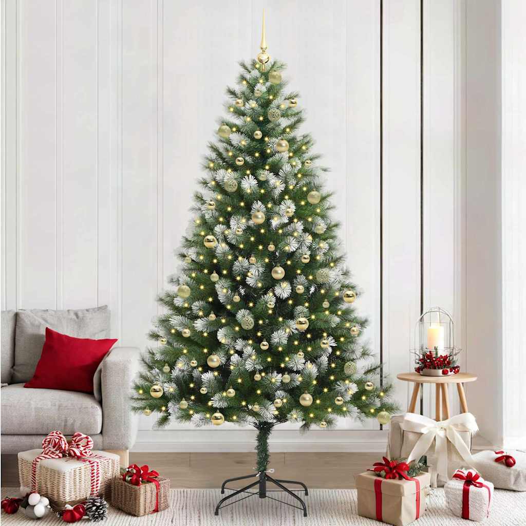 vidaXL Künstlicher schwenkbarer Weihnachtsbaum mit flockigem Schnee