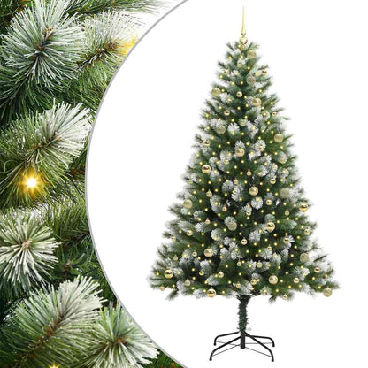 vidaXL Künstlicher schwenkbarer Weihnachtsbaum mit flockigem Schnee