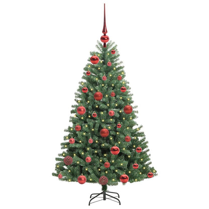 vidaXL Künstlicher klappbarer Weihnachtsbaum mit 150 LEDs Grün 120 cm