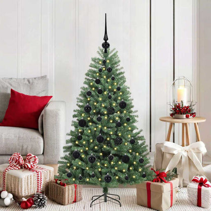 vidaXL Künstlicher klappbarer Weihnachtsbaum mit 150 LEDs Grün 120 cm