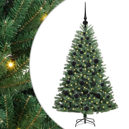 vidaXL Künstlicher klappbarer Weihnachtsbaum mit 150 LEDs Grün 120 cm