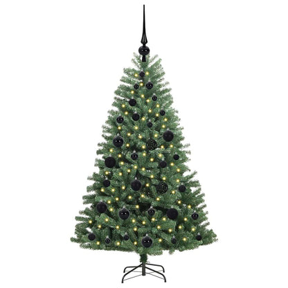 vidaXL Künstlicher klappbarer Weihnachtsbaum mit 150 LEDs Grün 120 cm