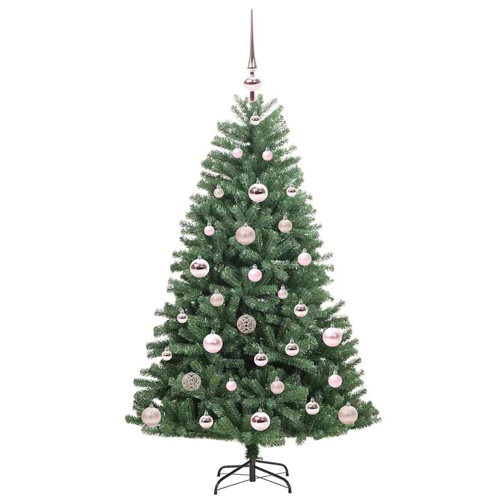 Künstlicher klappbarer Weihnachtsbaum mit 150 LEDs Grün 120 cm