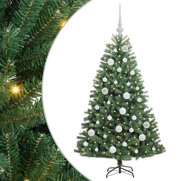 vidaXL Künstlicher klappbarer Weihnachtsbaum mit 150 LEDs Grün 120 cm