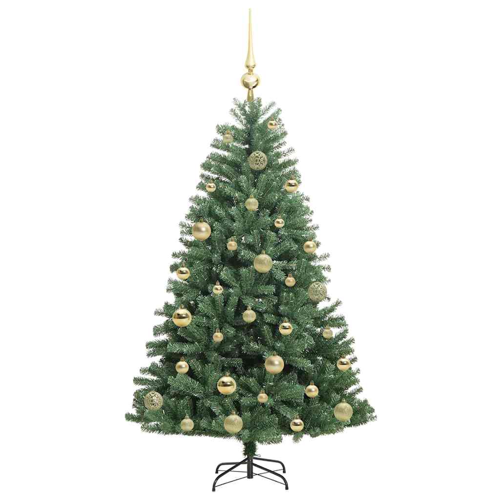 vidaXL Künstlicher klappbarer Weihnachtsbaum mit 150 LEDs Grün 120 cm