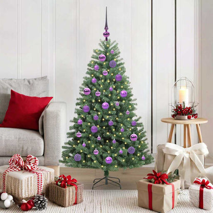 vidaXL Künstlicher klappbarer Weihnachtsbaum mit 150 LEDs Grün 120 cm