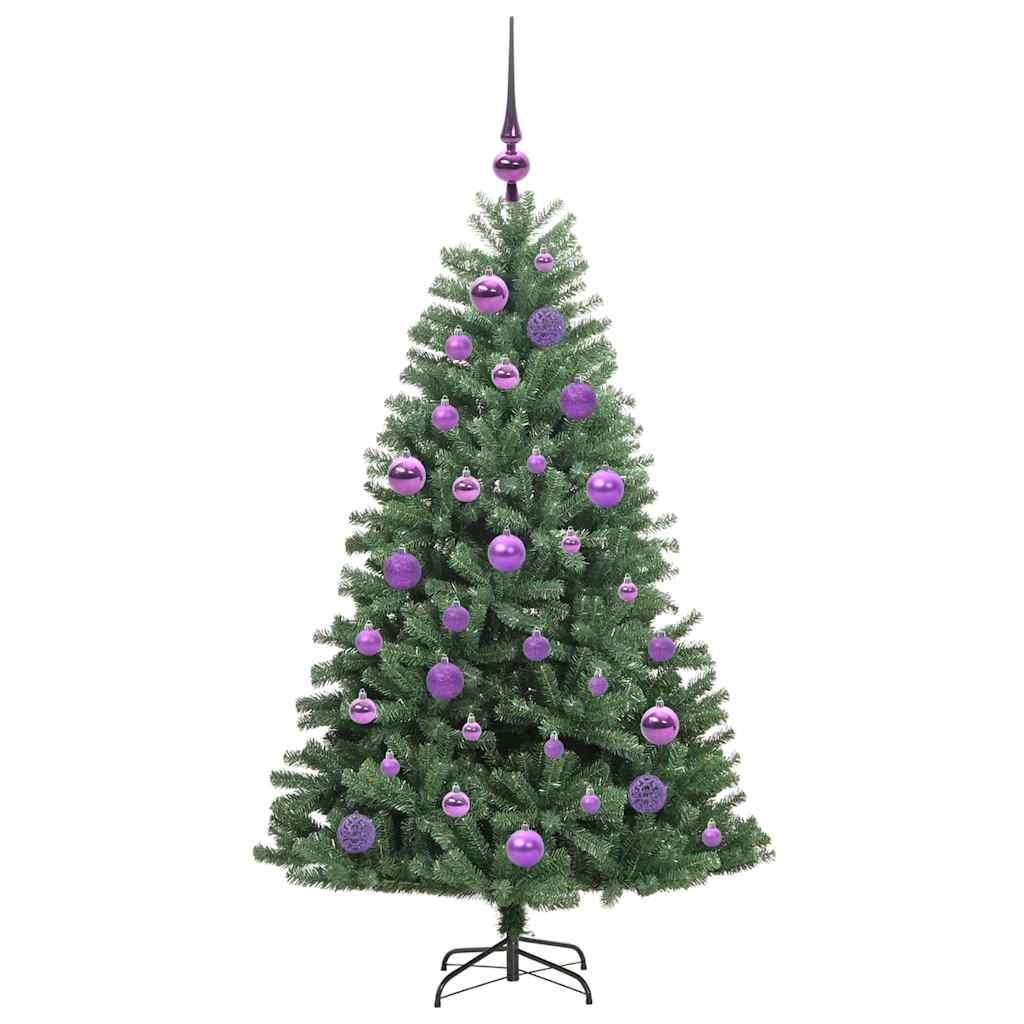 vidaXL Künstlicher klappbarer Weihnachtsbaum mit 150 LEDs Grün 120 cm