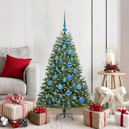 vidaXL Künstlicher klappbarer Weihnachtsbaum mit 150 LEDs Grün 120 cm