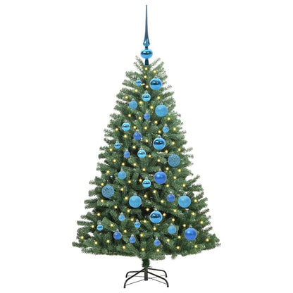 vidaXL Künstlicher klappbarer Weihnachtsbaum mit 150 LEDs Grün 120 cm