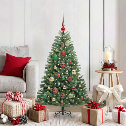 vidaXL Künstlicher klappbarer Weihnachtsbaum mit 150 LEDs Grün 120 cm